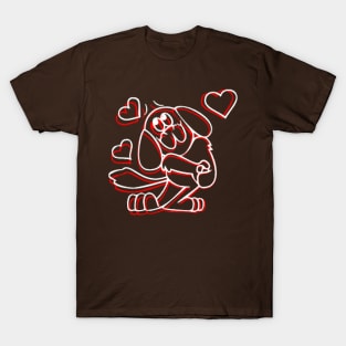 happy dog art Design. T-Shirt